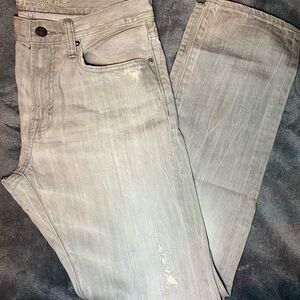 American Eagle Outfitters Slim Distressed Gray Denim Jeans